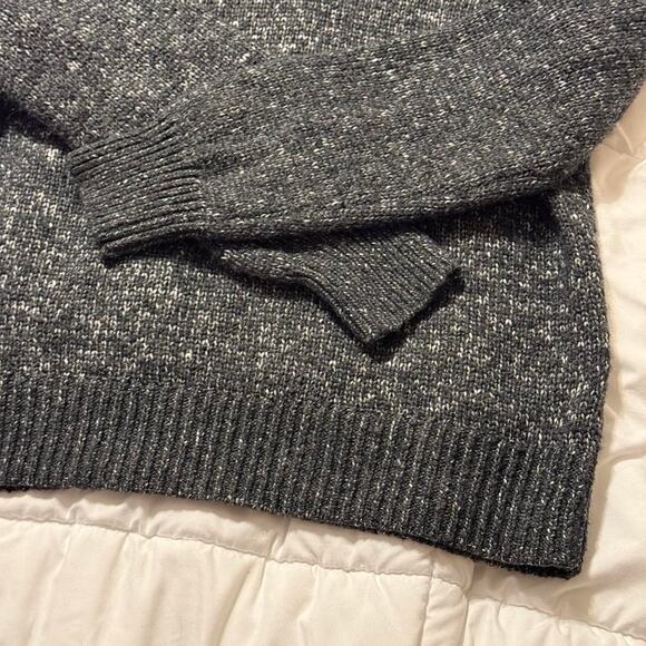 Dark Gray Mock Neck Knit Sweater Small - Picture 4 of 8